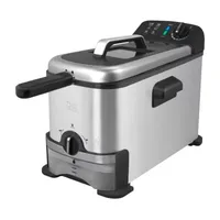 Kalorik® 3.2 Quart Deep Fryer with Oil Filtration Stainless Steel