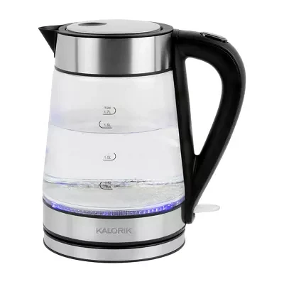 Kalorik® 1.7L Rapid Boil Electric Kettle with Blue LED Stainless Steel