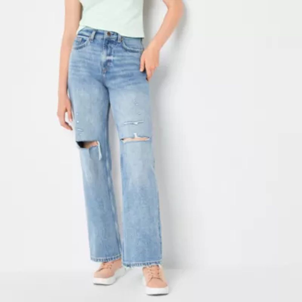 Arizona Womens High Rise Straight Curvy Pants-Juniors | Hawthorn Mall
