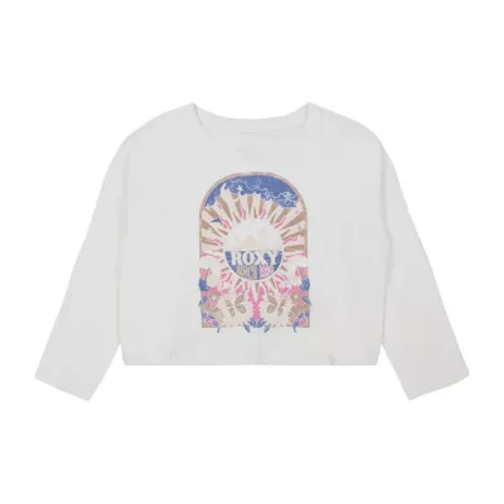 Roxy Big Girls Crew Neck Long Sleeve Graphic T-Shirt