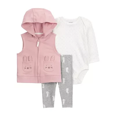 Carter's Baby Girls 3-pc. Pant Set