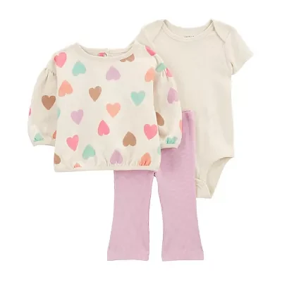 Carter's Baby Girls 3-pc. Pant Set