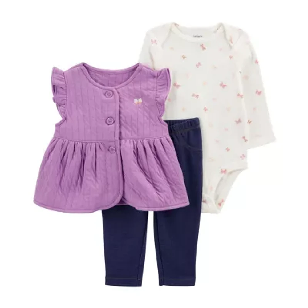 Carter's Baby Girls 3-pc. Pant Set