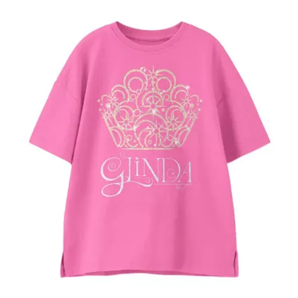 Big Girls Crew Neck Short Sleeve Wicked Graphic T-Shirt