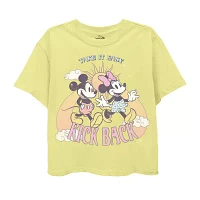 Little & Big Girls Round Neck Short Sleeve Mickey Mouse Graphic T-Shirt