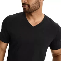 Jockey Cotton Stretch Mens 3 Pack Short Sleeve V Neck T-Shirt