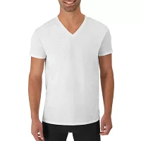 Hanes Fresh Iq Comfort Soft Mens 4 Pack Short Sleeve V Neck T-Shirt