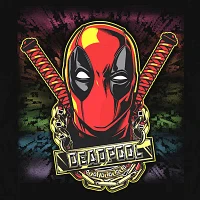 Novelty Mens Crew Neck Short Sleeve Regular Fit Deadpool Graphic T-Shirt