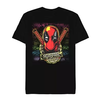 Novelty Mens Crew Neck Short Sleeve Regular Fit Deadpool Graphic T-Shirt