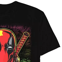 Novelty Mens Crew Neck Short Sleeve Regular Fit Deadpool Graphic T-Shirt