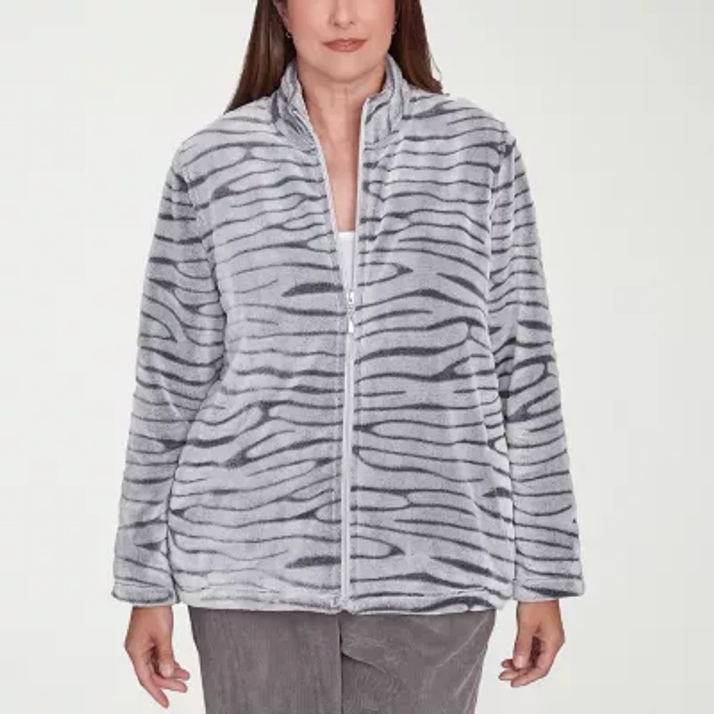 Alfred Dunner Copenhagen Lightweight Fleece Womens Jacket