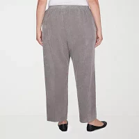 Alfred Dunner Copenhagen Womens Comfort Waistband Straight Corduroy Pant