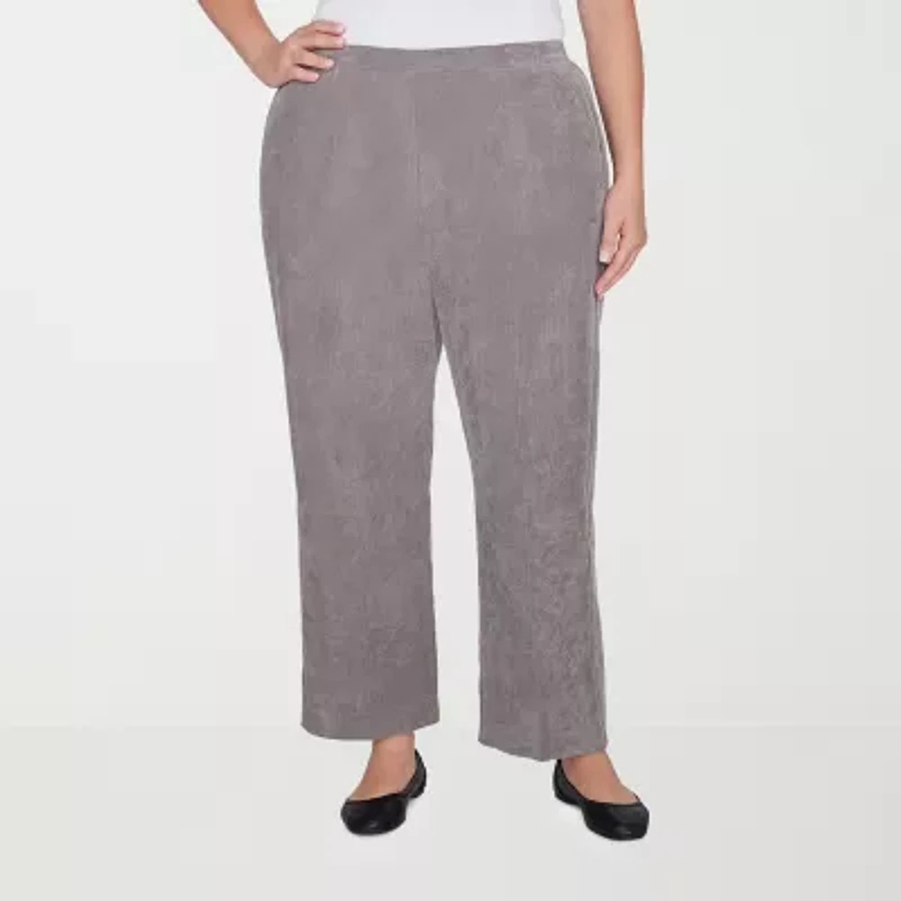 Alfred Dunner Copenhagen Womens Comfort Waistband Straight Corduroy Pant