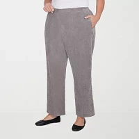 Alfred Dunner Copenhagen Womens Comfort Waistband Straight Corduroy Pant