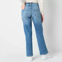 Arizona Juniors Bow Womens Highest Rise Straight Leg Jean