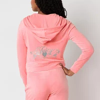 Juicy By Couture Hooded Lightweight Womens Juniors Casual Track Jacket