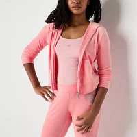 Juicy By Couture Hooded Lightweight Womens Juniors Casual Track Jacket