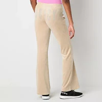 Juicy By Couture Womens Mid Rise Flare Track Pant-Juniors