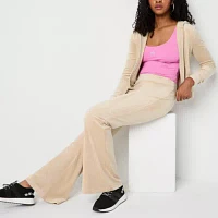 Juicy By Couture Womens Mid Rise Flare Track Pant-Juniors