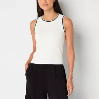 Stylus Womens Crew Neck Sleeveless Tank Top