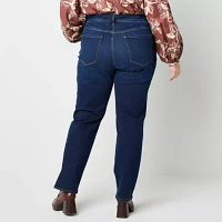 a.n.a Plus Womens High Rise Curvy Fit Jean