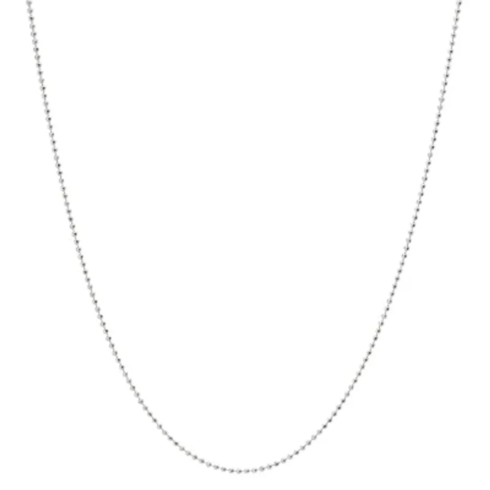 Silver Treasures Made Italy 18-20" Bead Chain Necklace