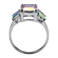 DiamonArt® Womens 5 1/2 CT. T.W. Multi Color Cubic Zirconia Sterling Silver Cocktail Ring