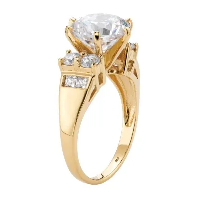 DiamonArt® Womens / CT. T.W. White Cubic Zirconia 14K Gold Over Silver Engagement Ring