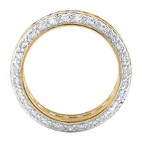 DiamonArt® 7MM 4 1/4 CT. T.W. White Cubic Zirconia 14K Gold Over Silver Band