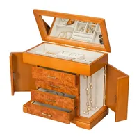 Mele and Co Greta Oak-Finish Jewelry Box