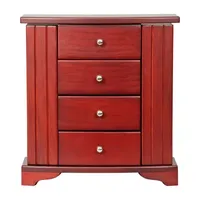 Mele and Co Elaena Mahogany-Finish Jewelry Box