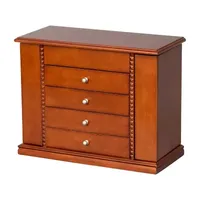 Mele and Co Sasha Walnut-Finish Jewelry Box