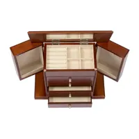 Mele and Co Sasha Walnut-Finish Jewelry Box