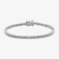 Sparkle Allure Diamond Accent Silver Over Bronze 7.25 Inch Tennis Bracelet