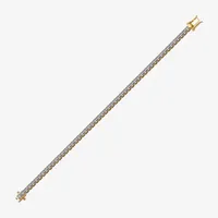 Sparkle Allure Diamond Accent 14K Gold Over Bronze 7.25 Inch Tennis Bracelet