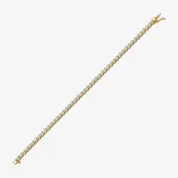 Sparkle Allure Diamond Accent 14K Gold Over Bronze 7.25 Inch Tennis Bracelet