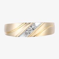 1/8 CT. T.W. Natural White Diamond 10K Gold Wedding Band