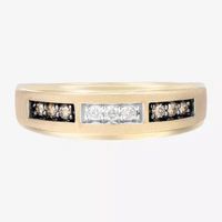 1/4 CT. T.W. Natural Champagne Diamond 10K Gold Wedding Band