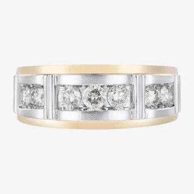 1 CT. T.W. Natural White Diamond 10K Gold Wedding Band