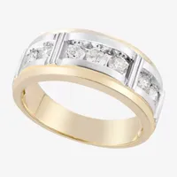 1 CT. T.W. Natural White Diamond 10K Gold Wedding Band