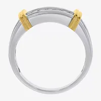 Mens 1/ CT. T.W. Natural Diamond 14K Gold Over Silver Fashion Ring