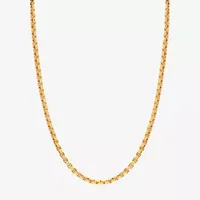 14K Gold Inch Hollow Box Chain Necklace