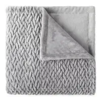 Loom + Forge Faux Mink Diamond Throw