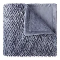 Loom + Forge Faux Mink Diamond Throw