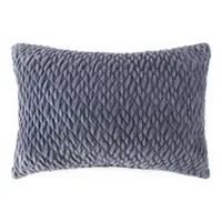 Loom + Forge Faux Mink Diamond Lumbar Pillow