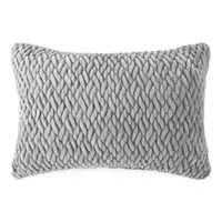 Loom + Forge Faux Mink Diamond Lumbar Pillow