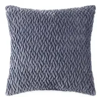 Loom + Forge Faux Mink Diamond Square Throw Pillow