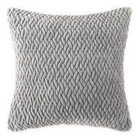 Loom + Forge Faux Mink Diamond Square Throw Pillow