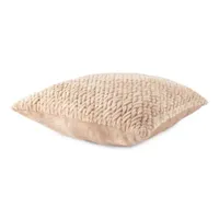 Loom + Forge Faux Mink Diamond Square Throw Pillow