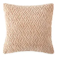 Loom + Forge Faux Mink Diamond Square Throw Pillow